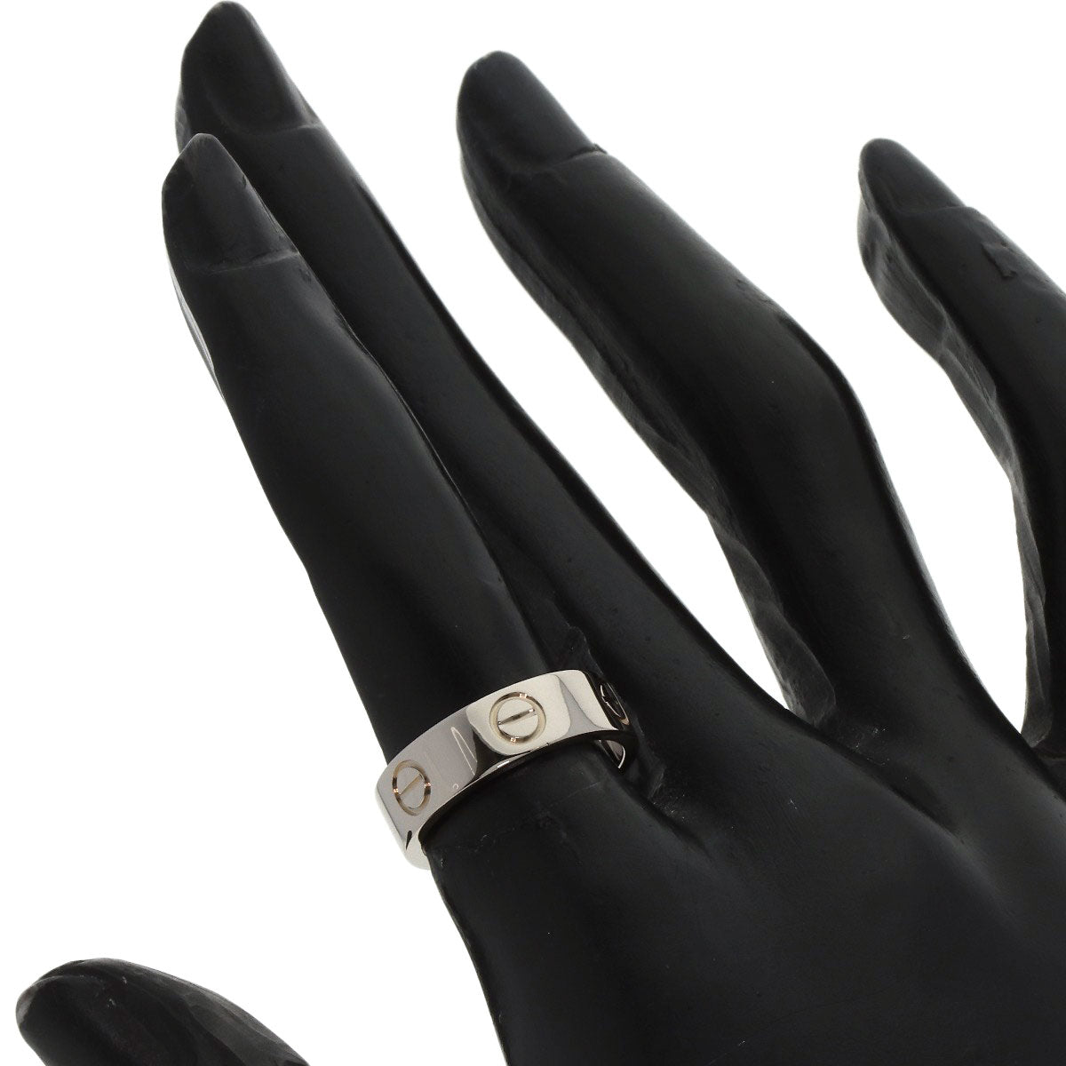 CARTIER love ring #50 Ring K18 White Gold Ladies [Used]