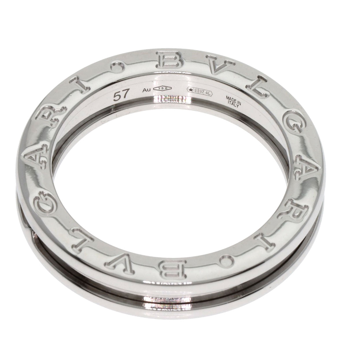 BVLGARI B.zero1 1 Band #57 Ring K18 White Gold Ladies [Used]