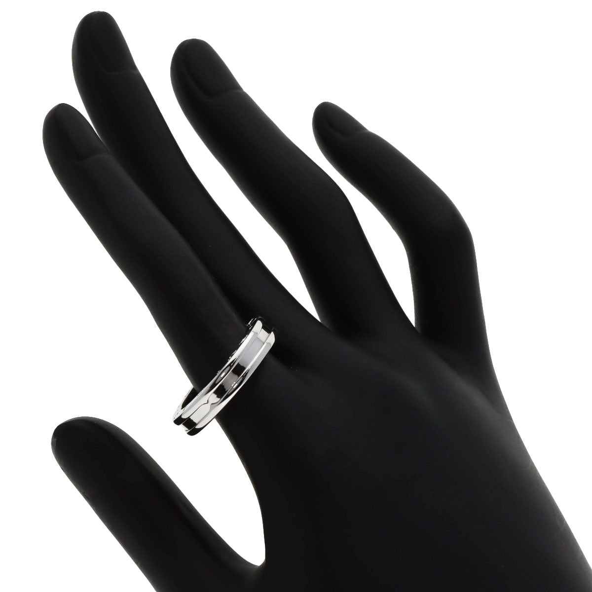 BVLGARI B.zero1 1 Band #57 Ring K18 White Gold Ladies [Used]