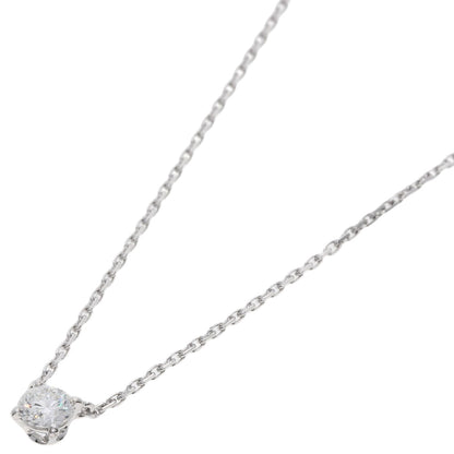 CARTIER Solitaire DiamondE-VVS2-VG Necklace K18 White Gold Ladies [Used]