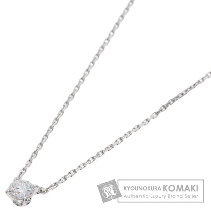 CARTIER Solitaire DiamondE-VVS2-VG Necklace K18 White Gold Ladies [Used]