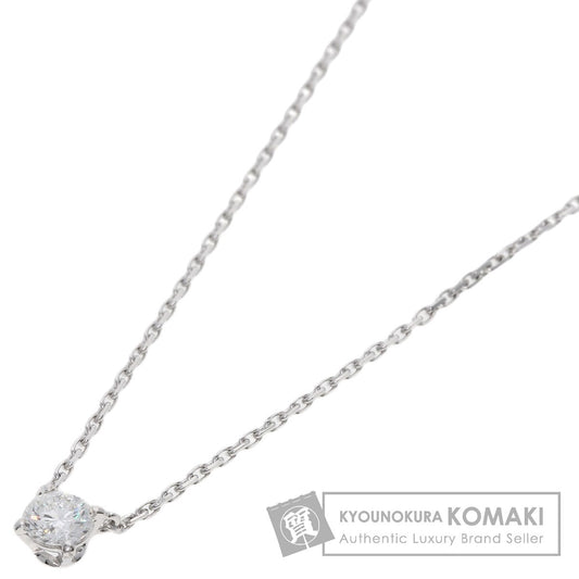 CARTIER Solitaire DiamondE-VVS2-VG Necklace K18 White Gold Ladies [Used]