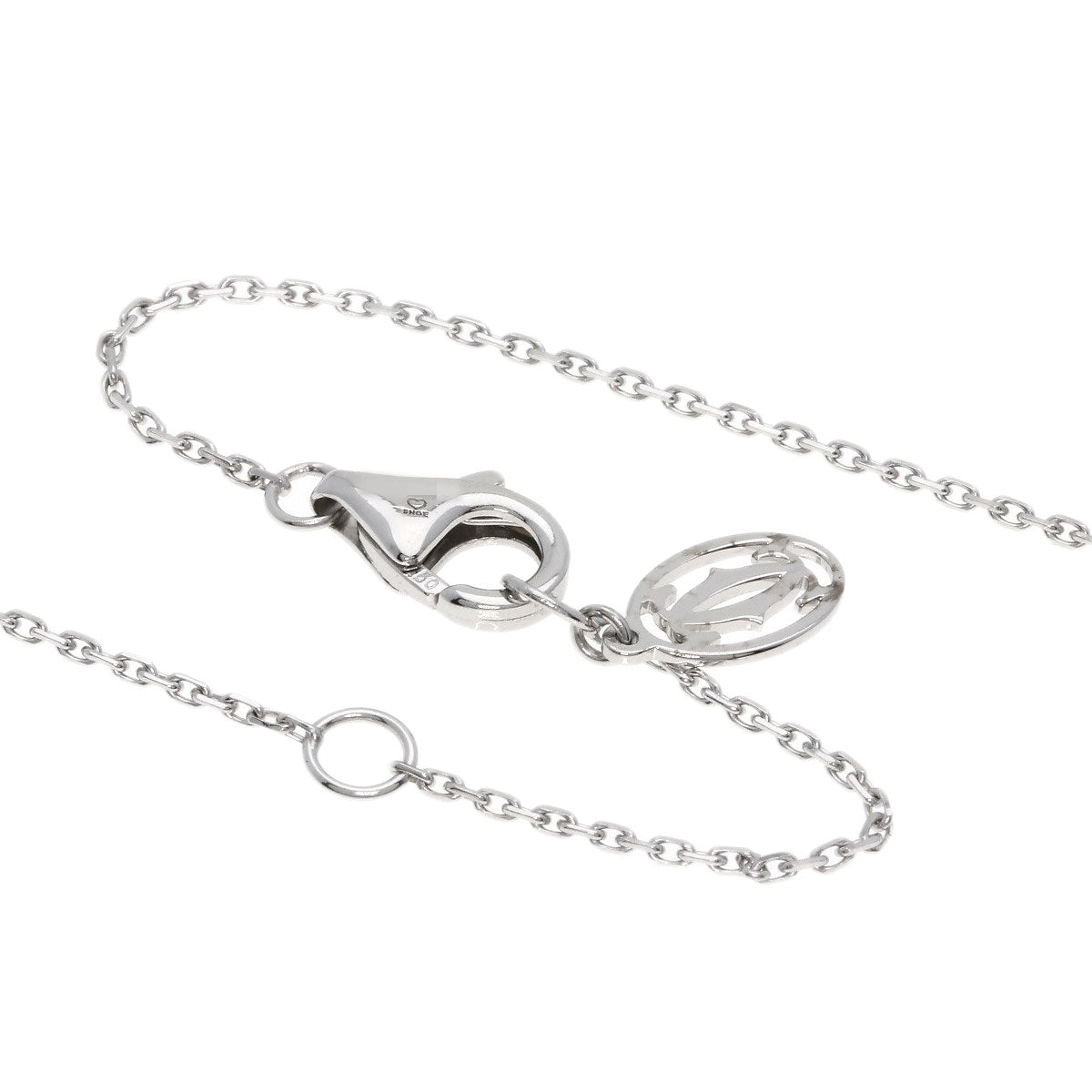 CARTIER Solitaire DiamondE-VVS2-VG Necklace K18 White Gold Ladies [Used]