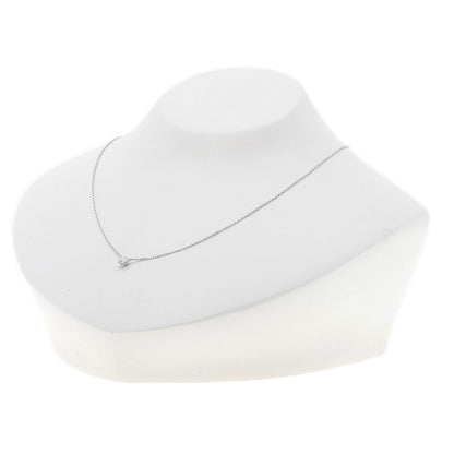 CARTIER Solitaire DiamondE-VVS2-VG Necklace K18 White Gold Ladies [Used]