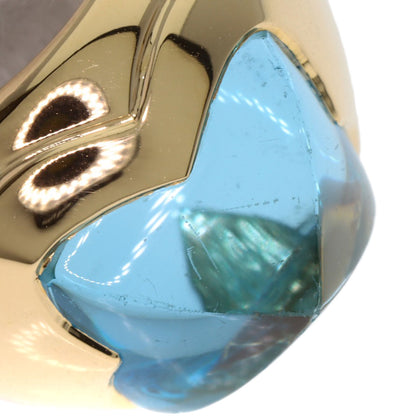 BVLGARI Piramide Blue Topaz Ring K18 Yellow Gold Ladies [Used]