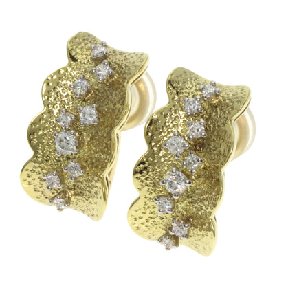 TASAKI Diamond earring 2WAY earring K18 Yellow Gold PT900Ladies [Used]