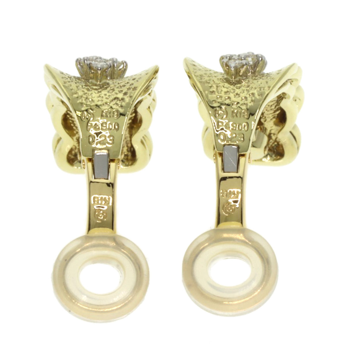 TASAKI Diamond earring 2WAY earring K18 Yellow Gold PT900Ladies [Used]