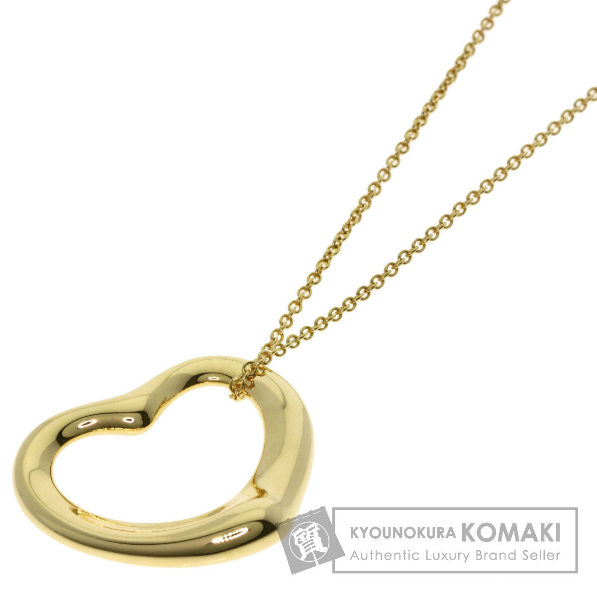 TIFFANY&Co. Open heart Necklace K18 Yellow Gold Ladies [Used]