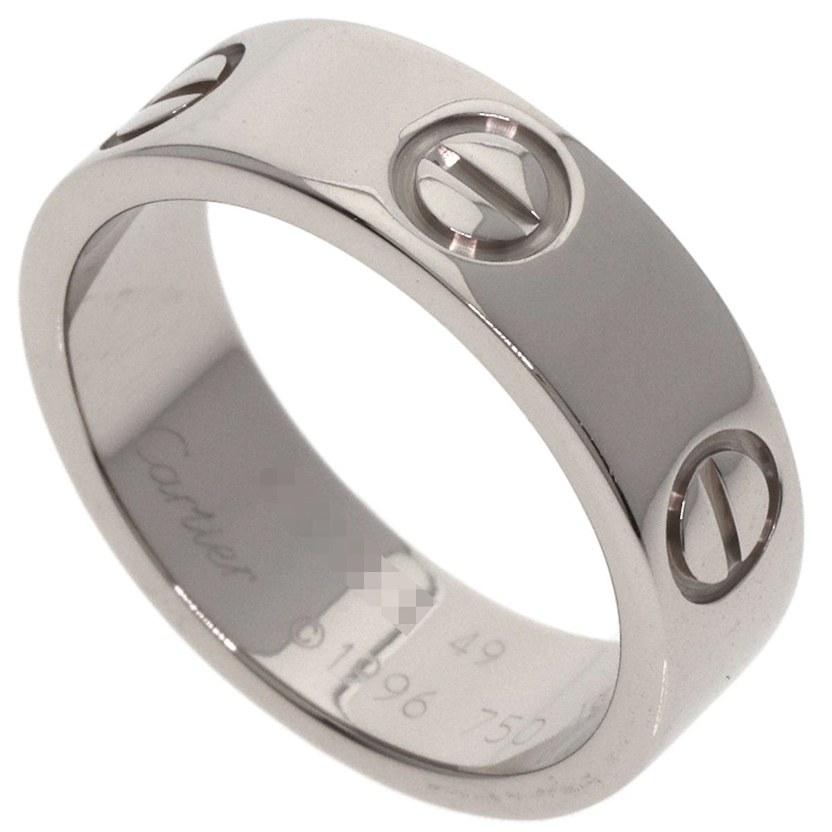 CARTIER love ring #49 Ring K18 White Gold Ladies [Used]