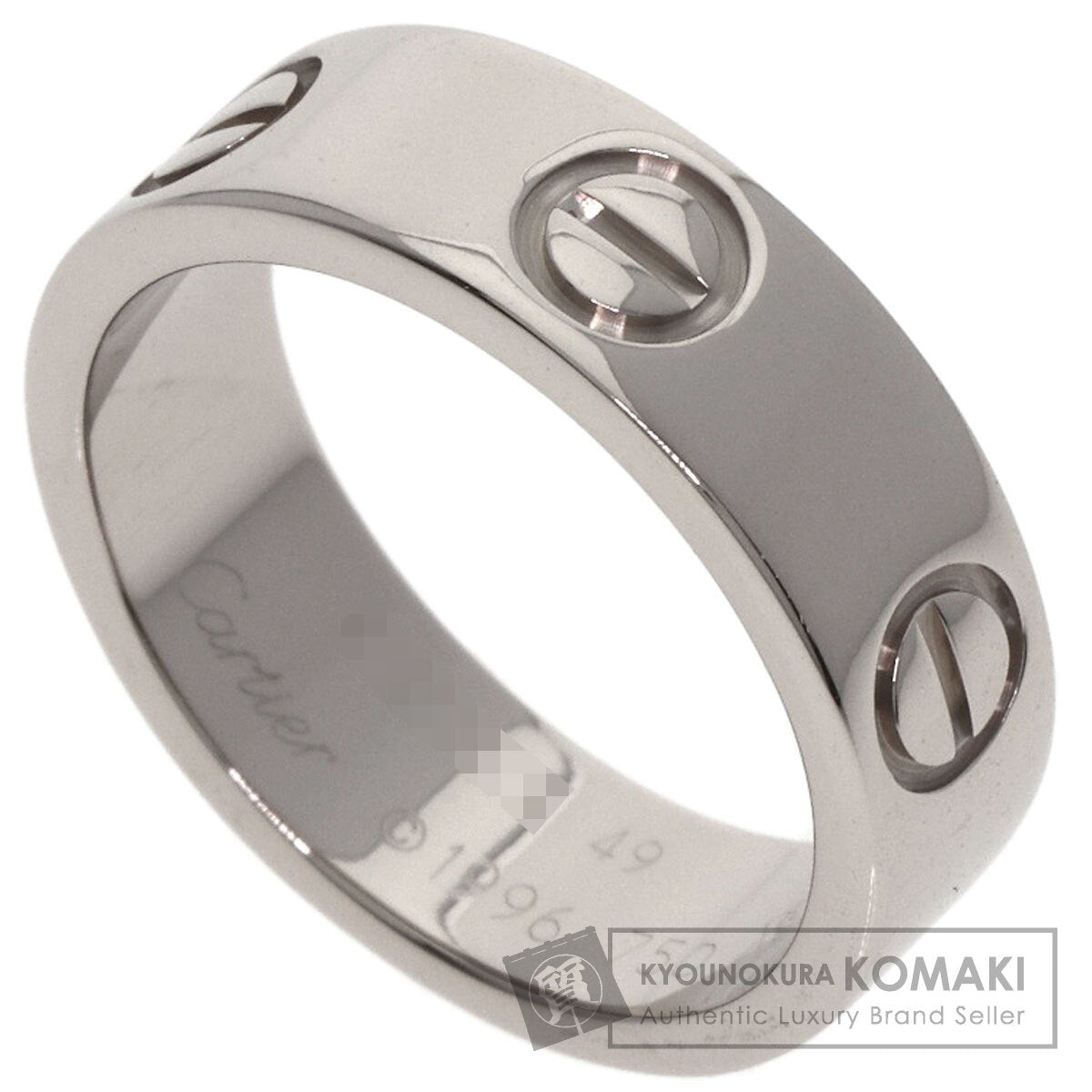 CARTIER love ring #49 Ring K18 White Gold Ladies [Used]