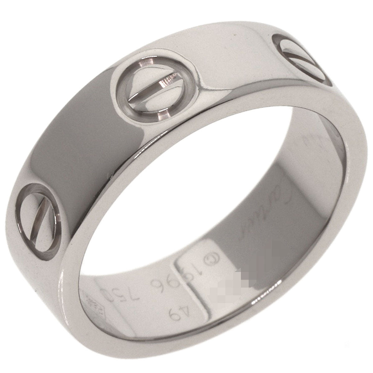 CARTIER love ring #49 Ring K18 White Gold Ladies [Used]