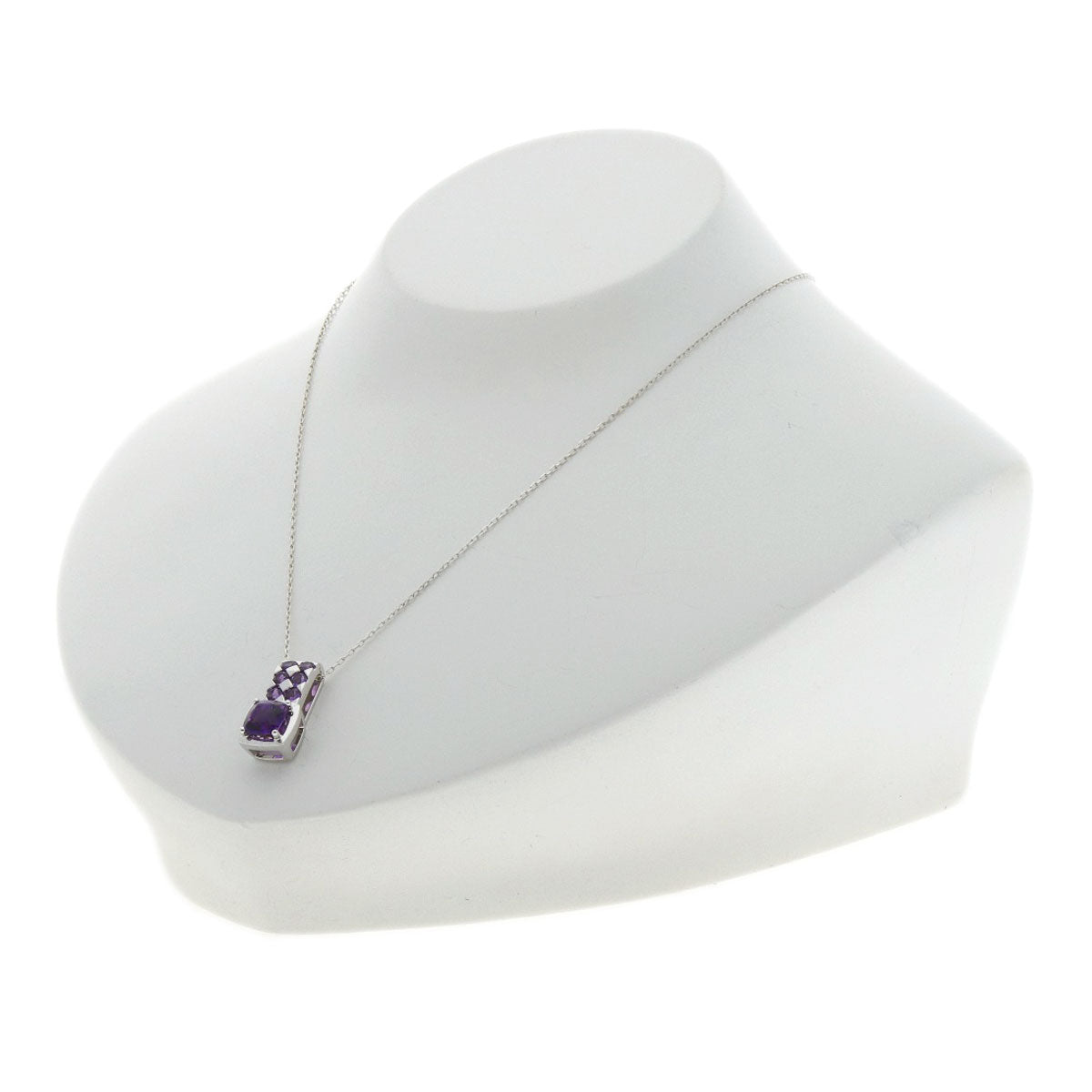 TASAKI Amethyst Necklace K18 White Gold Ladies [Used]