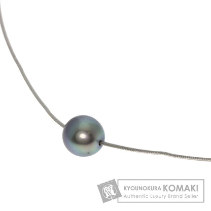 TASAKI Black Pearl Pearl Wire Necklace K18 White Gold Ladies [Used]