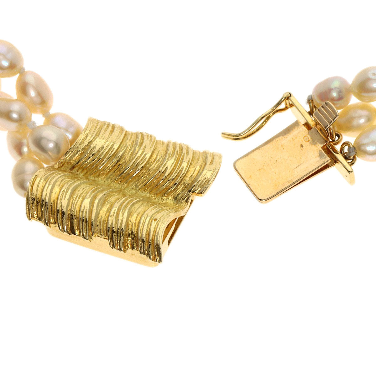 TASAKI Freshwater Pearl Pearl Long Triple Necklace K18 Yellow Gold Ladies [Used]