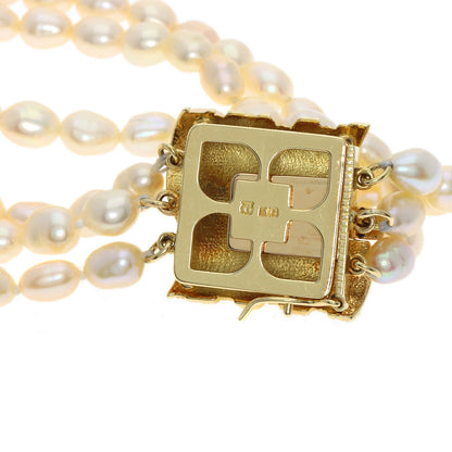 TASAKI Freshwater Pearl Pearl Long Triple Necklace K18 Yellow Gold Ladies [Used]