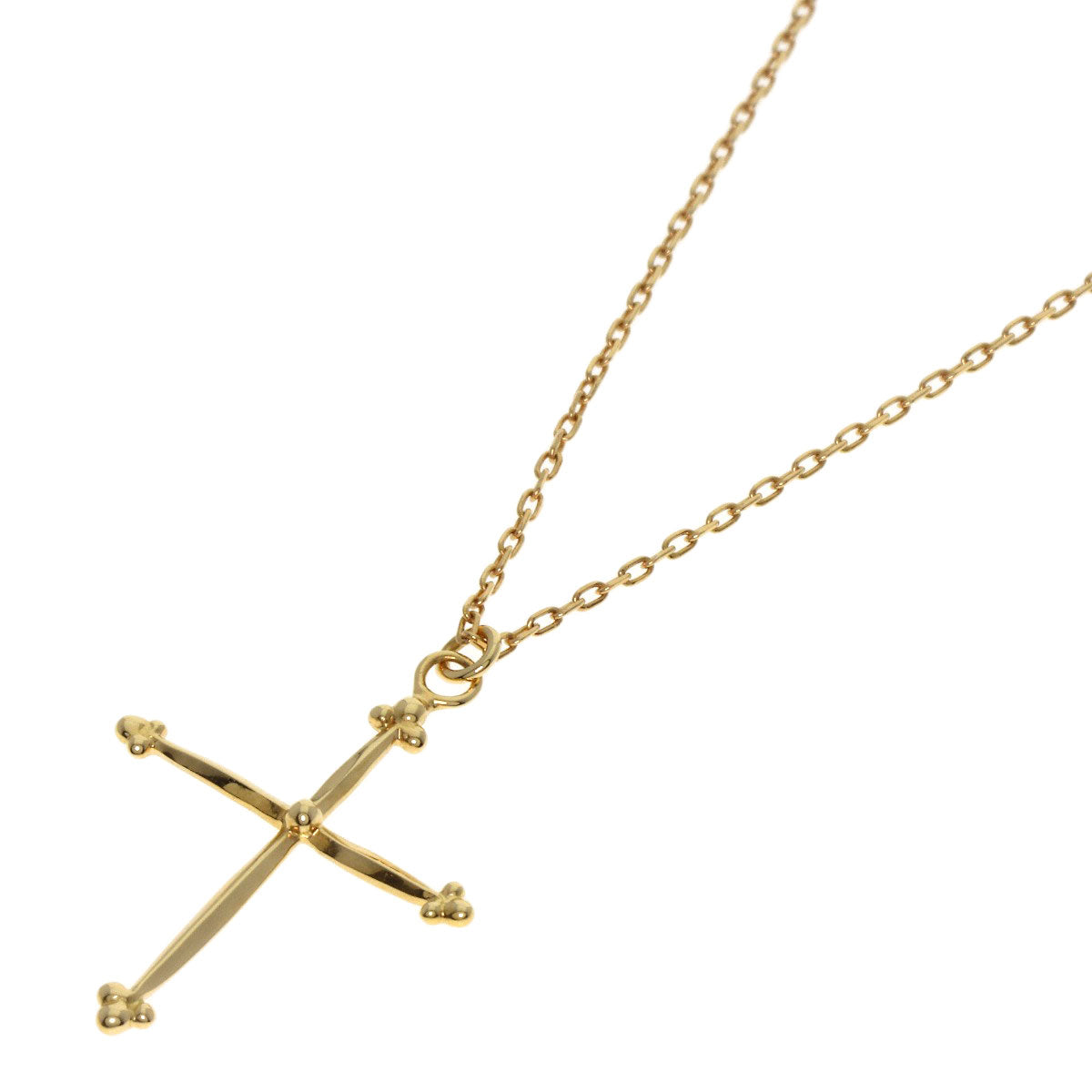 AHKAH Spindleigh Cross Necklace K18 Yellow Gold Ladies [Used]