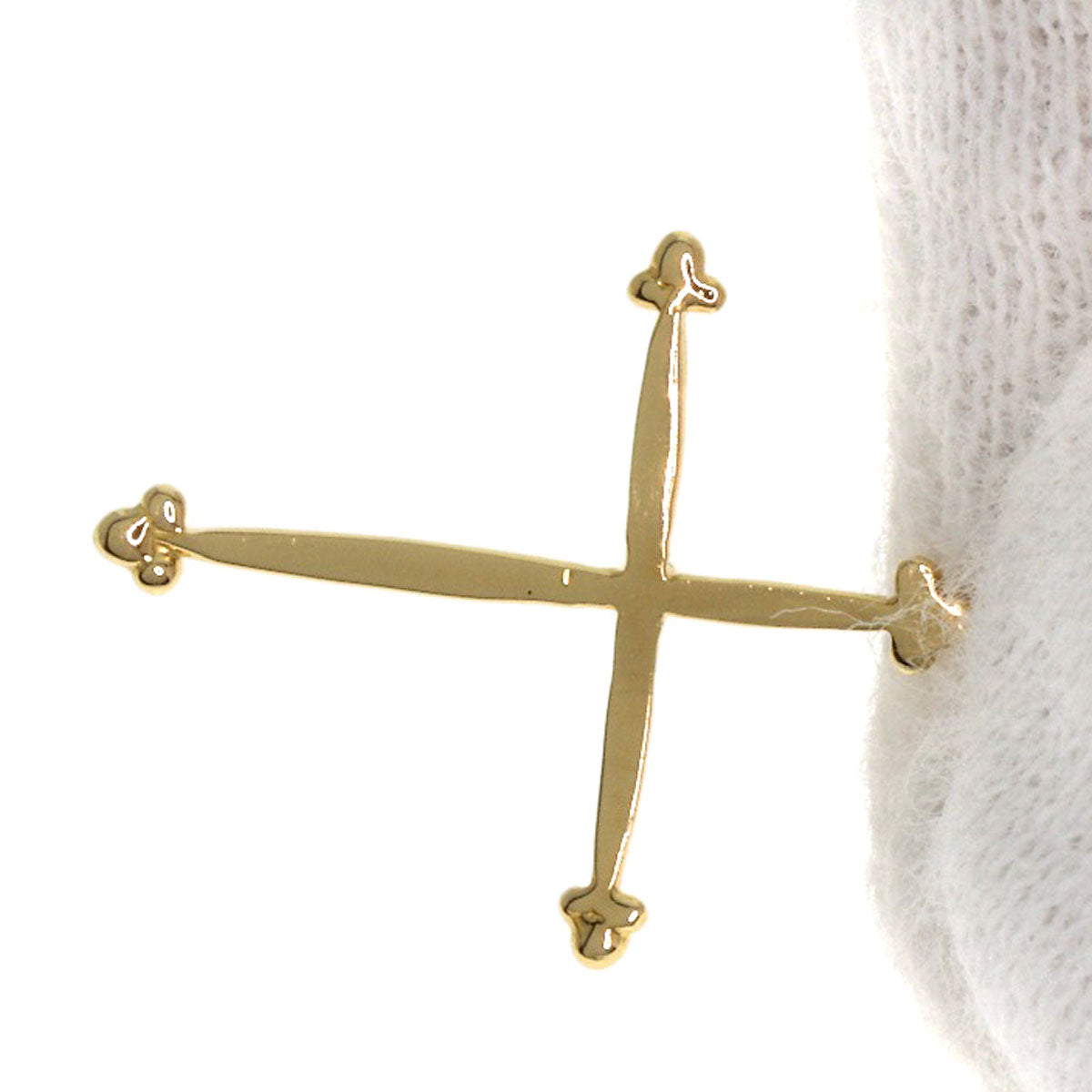 AHKAH Spindleigh Cross Necklace K18 Yellow Gold Ladies [Used]