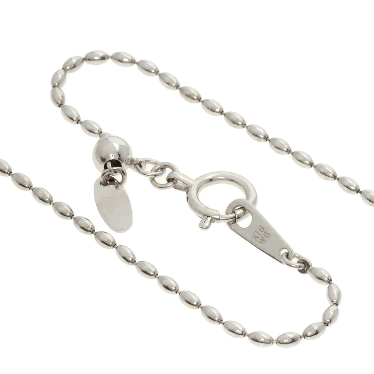 Jeunet Blue sapphire diamond Necklace K18 White Gold Ladies [Used]