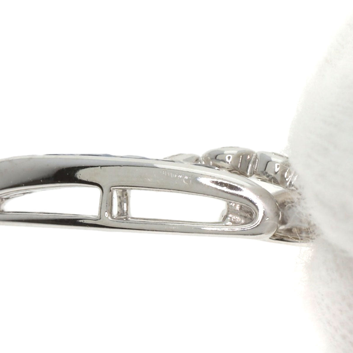 Jeunet Blue sapphire diamond Necklace K18 White Gold Ladies [Used]