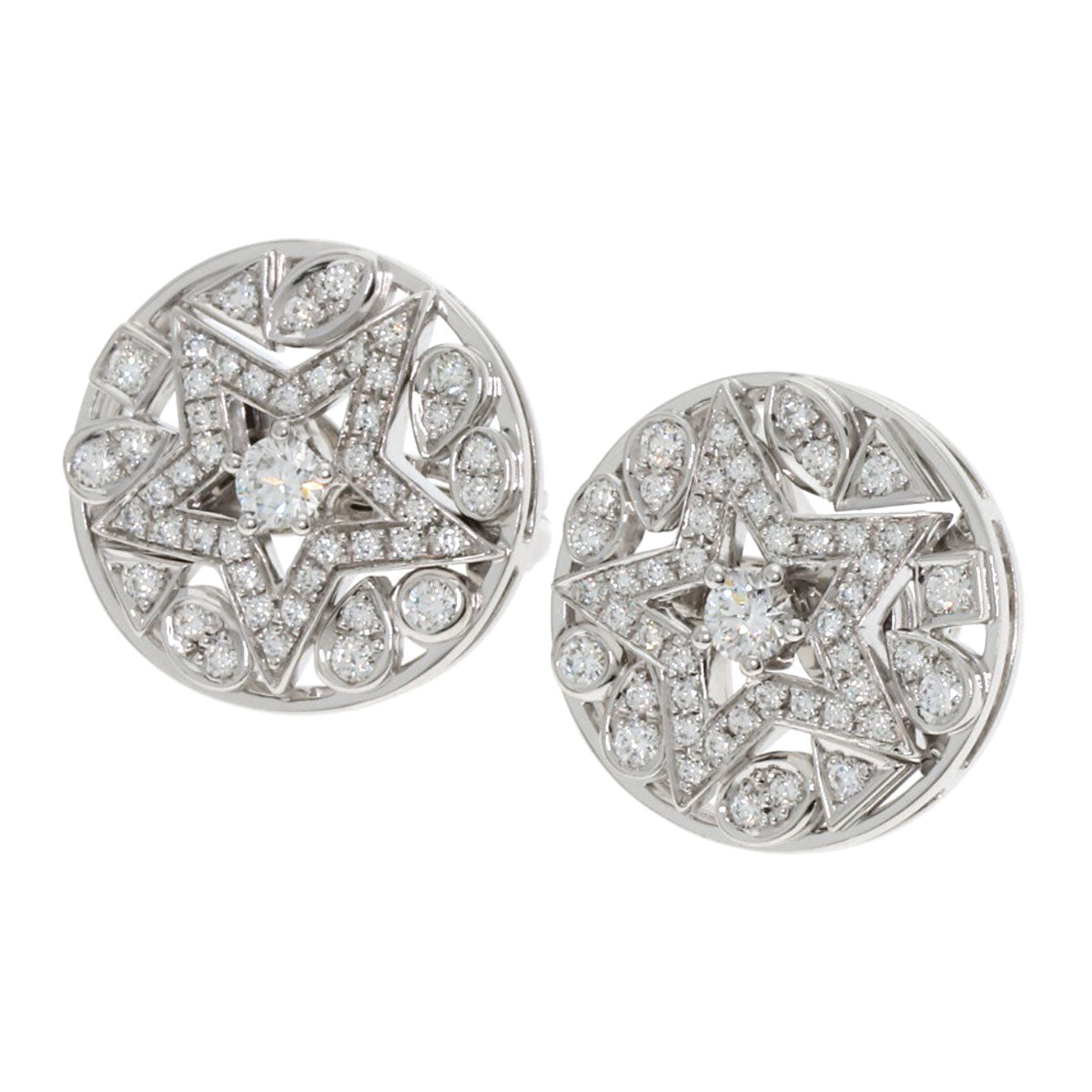 CHANEL Comet Diamond earring K18 White Gold Ladies [Used]