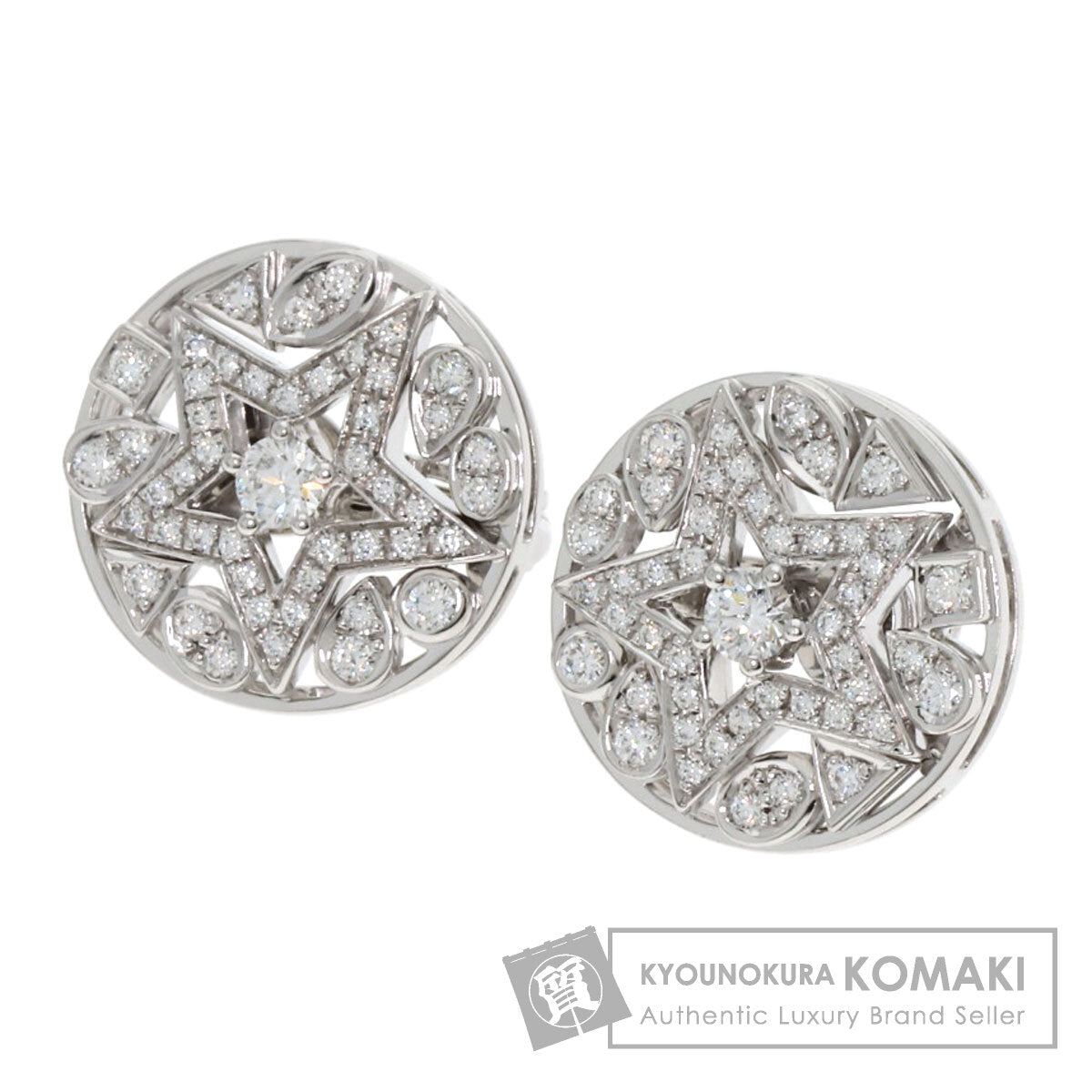 CHANEL Comet Diamond earring K18 White Gold Ladies [Used]