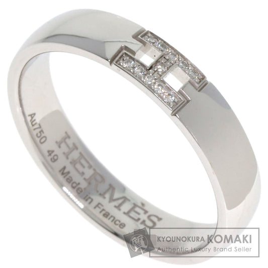 HERMES Ever Hercules Diamond #49 Ring K18 White Gold Ladies [Used]