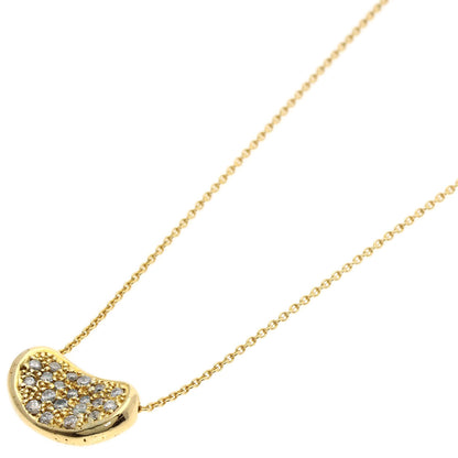 TIFFANY&Co. Bean Small Diamond Necklace K18 Yellow Gold Ladies [Used]
