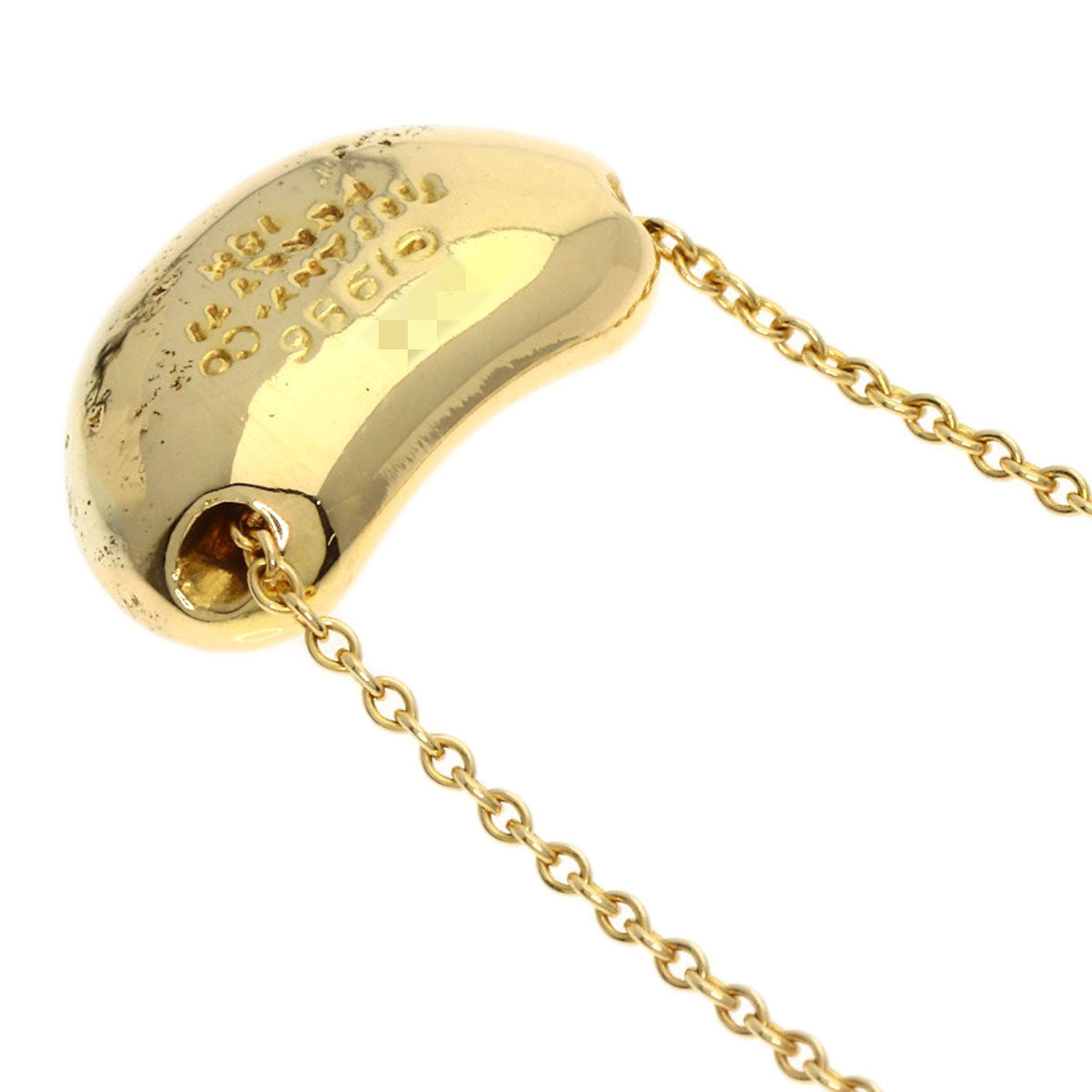 TIFFANY&Co. Bean Small Diamond Necklace K18 Yellow Gold Ladies [Used]