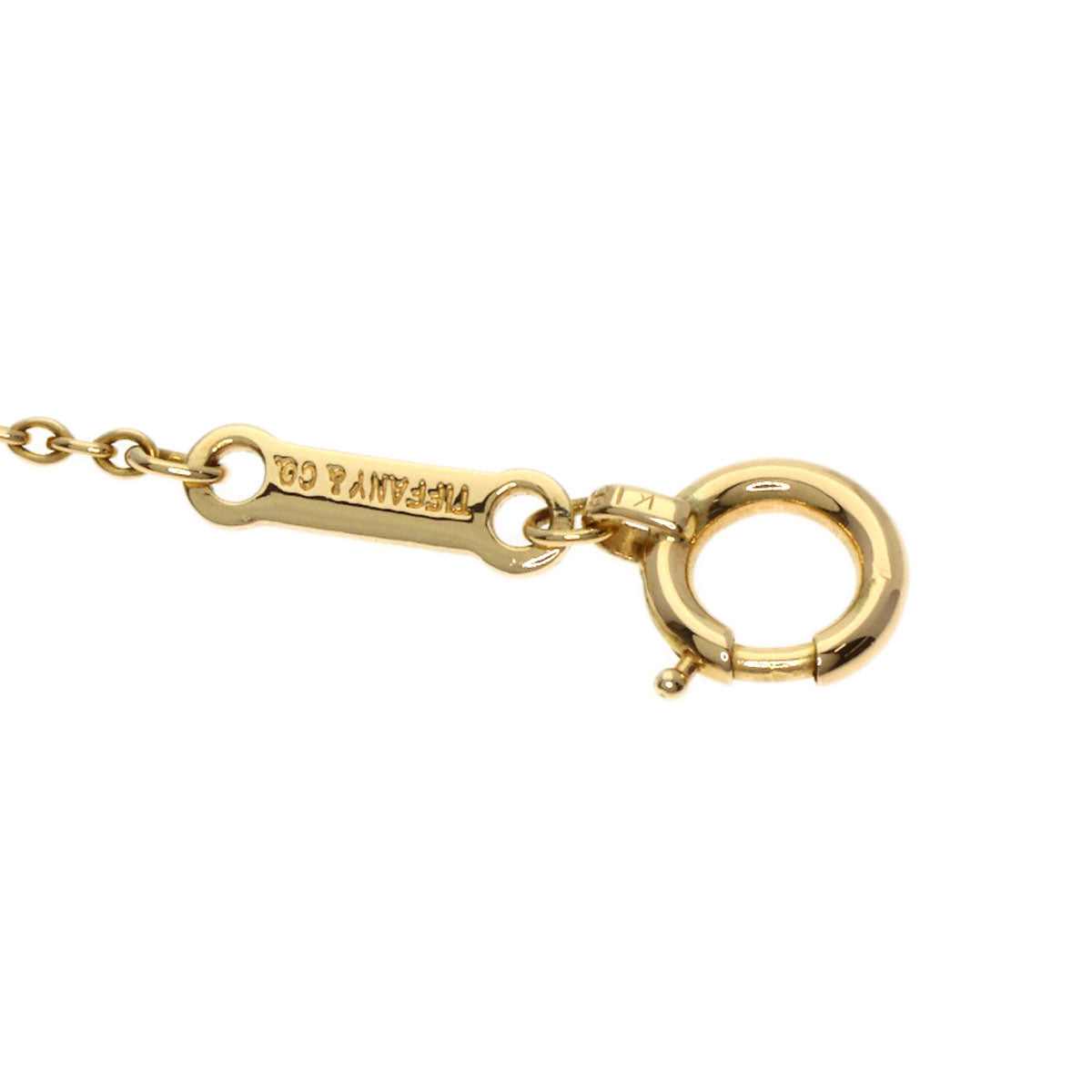 TIFFANY&Co. Bean Small Diamond Necklace K18 Yellow Gold Ladies [Used]