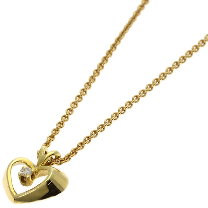TIFFANY&Co. Heart Diamond Necklace K18 Yellow Gold Ladies [Used]