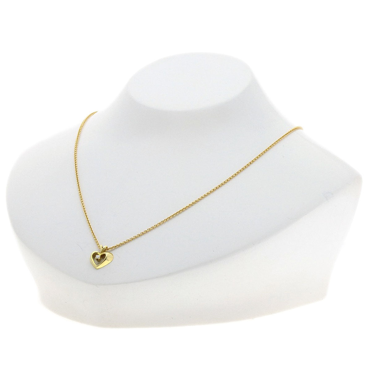 TIFFANY&Co. Heart Diamond Necklace K18 Yellow Gold Ladies [Used]