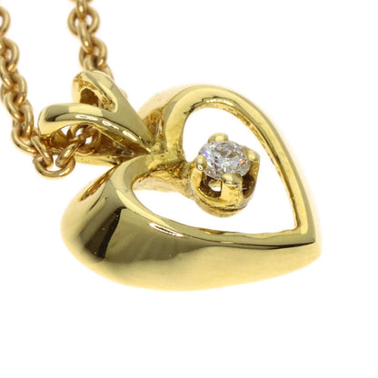 TIFFANY&Co. Heart Diamond Necklace K18 Yellow Gold Ladies [Used]