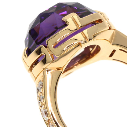 BVLGARI Parentesi Cocktail Amethyst Diamond Ring K18 Pink Gold Ladies [Used]