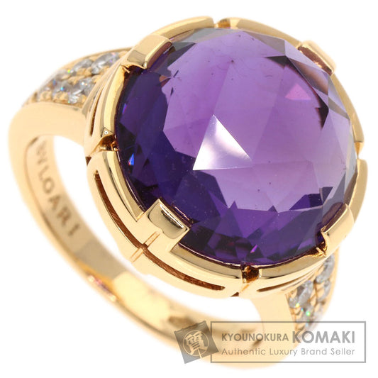 BVLGARI Parentesi Cocktail Amethyst Diamond Ring K18 Pink Gold Ladies [Used]