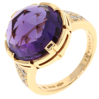 BVLGARI Parentesi Cocktail Amethyst Diamond Ring K18 Pink Gold Ladies [Used]
