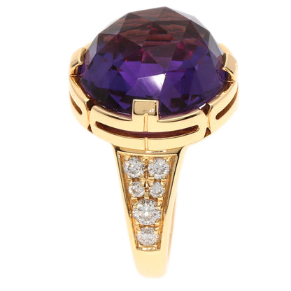 BVLGARI Parentesi Cocktail Amethyst Diamond Ring K18 Pink Gold Ladies [Used]