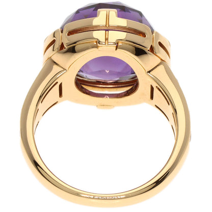 BVLGARI Parentesi Cocktail Amethyst Diamond Ring K18 Pink Gold Ladies [Used]