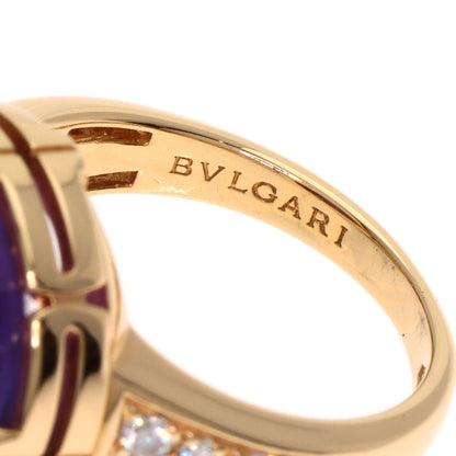 BVLGARI Parentesi Cocktail Amethyst Diamond Ring K18 Pink Gold Ladies [Used]