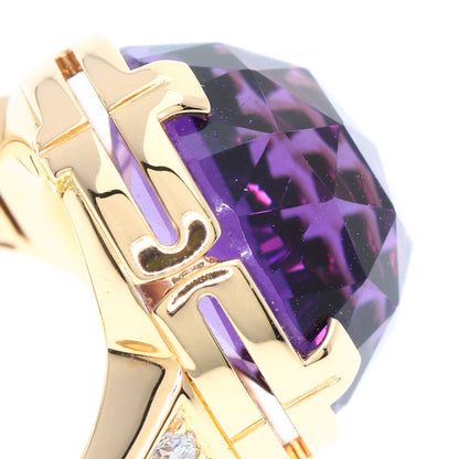 BVLGARI Parentesi Cocktail Amethyst Diamond Ring K18 Pink Gold Ladies [Used]