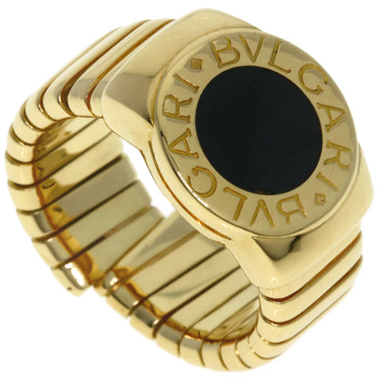 BVLGARI Tubogas Onyx Ring K18 Yellow Gold Ladies [Used]