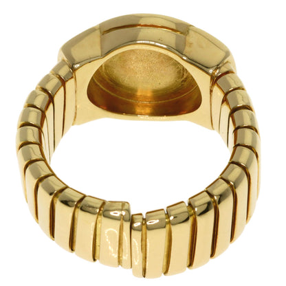 BVLGARI Tubogas Onyx Ring K18 Yellow Gold Ladies [Used]