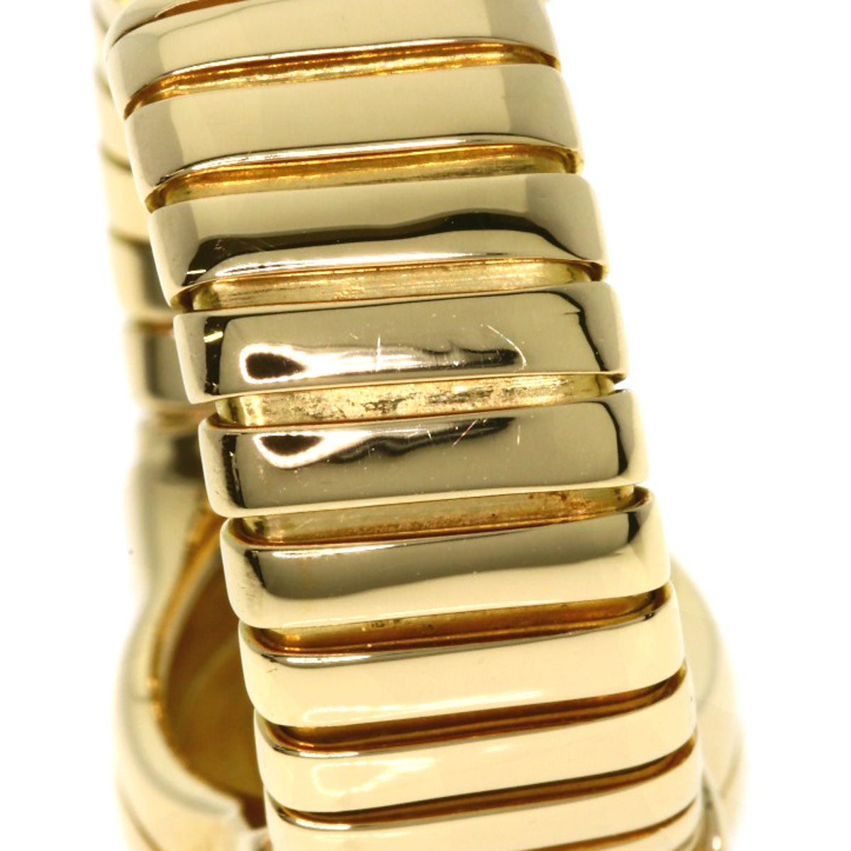 BVLGARI Tubogas Onyx Ring K18 Yellow Gold Ladies [Used]