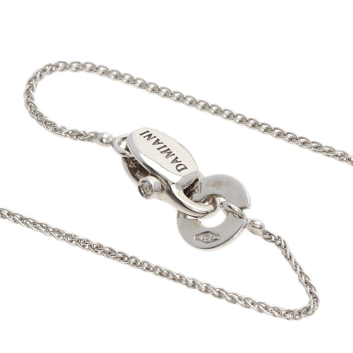 Damiani Mystery Cross Diamond Necklace K18 White Gold Ladies [Used]