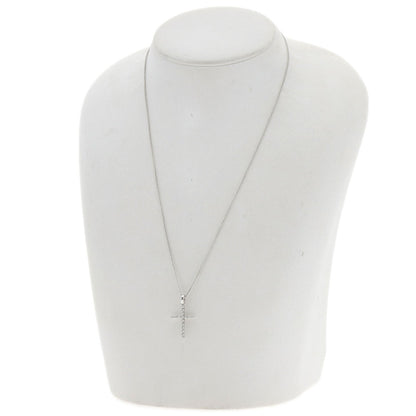 Damiani Mystery Cross Diamond Necklace K18 White Gold Ladies [Used]