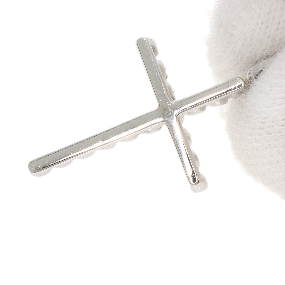 Damiani Mystery Cross Diamond Necklace K18 White Gold Ladies [Used]