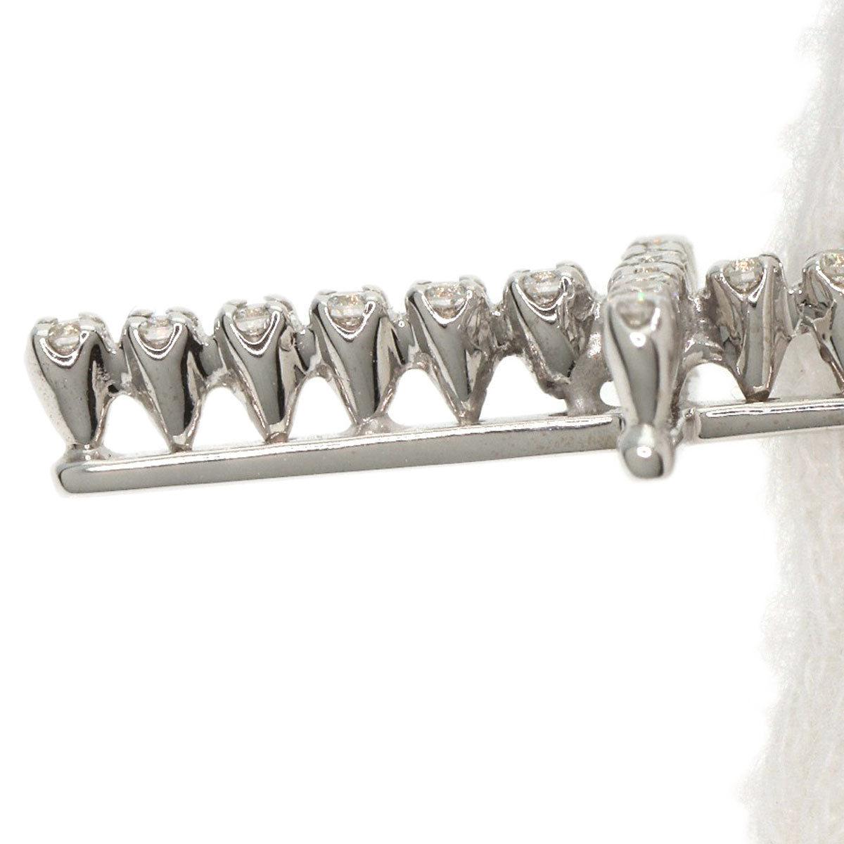 Damiani Mystery Cross Diamond Necklace K18 White Gold Ladies [Used]