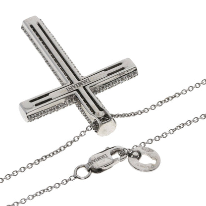 Damiani Cross Full Pavé Diamond Necklace K18 White Gold Ladies [Used]