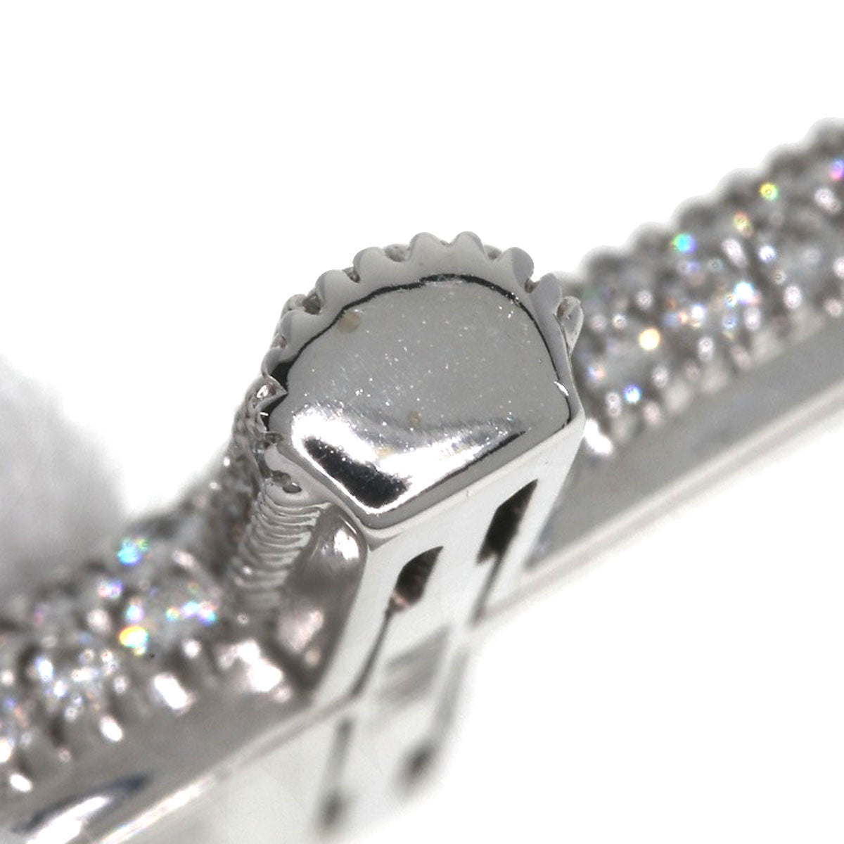 Damiani Cross Full Pavé Diamond Necklace K18 White Gold Ladies [Used]