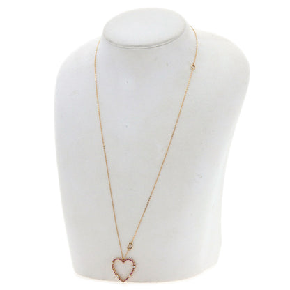 Damiani San Lorezo Pink Sapphire Diamond Necklace K18 Pink Gold Ladies [Used]