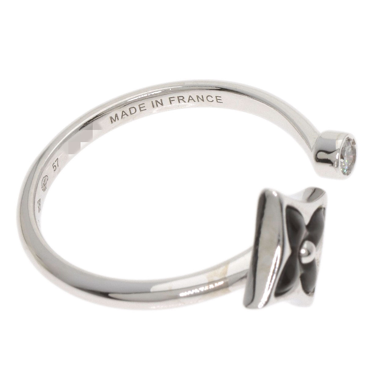LOUIS VUITTON Bergster Blossom Mini #57 Ring K18 White Gold Ladies [Used]